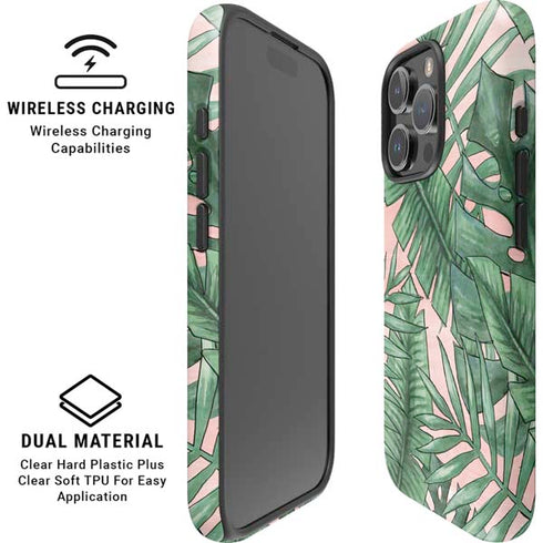 Spring Palm Leaves iPhone 16 Pro Magsafe Impact Case